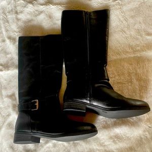NEW Girls Black Knee High Boots Size 2
